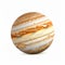 Jupiter In 3d: Detailed Painting On White Background