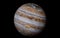 Jupiter with clouds of atmosphere - High resolution 3D images presents planets of the solar system