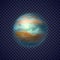 Jupiter gas giant planet illustration