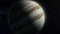 Jupiter - High resolution 3D presents planets of the solar system. Gas giant planet. Beauty of deep space. Billions of