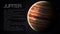 Jupiter - High resolution Infographic presents one