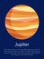 Jupiter informative vertical poster with text