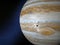 Jupiter and Juno space probe