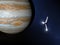 Jupiter and Juno space probe