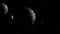 Jupiter and moons in the galaxy