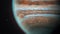Jupiter planet 3d rendering. Solar system`s gas giant Jupiter on space
