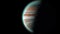 Jupiter planet 3d rendering. Solar system`s gas giant Jupiter on space