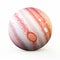 Jupiter Planet Art: Striated Resin Veins In Light Red And White