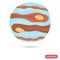 Jupiter planet color flat icon