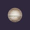 Jupiter planet in deep space icon