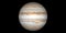 Jupiter planet gas giant black background