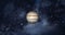 Jupiter planet on space with colorful starry night. front view of Jupiter planet  from space with beautiful galaxy. full view of J