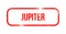 jupiter - red grunge rubber, stamp