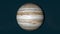 Jupiter, rotating, planet solar system, space