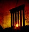 Jupiter\'s temple over sunset, Baalbek, Lebanon