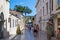 Jurja Barakovica street, one of the main streets in the old town of Zadar, Croatia, with medieval buildings on both sides