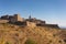 Juromenha castle and Guadiana river and border with Spain on the side of the river at sunrise, in Portugal