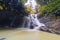 Jurug Putri waterfall in the tropical forest of Purworejo, Indonesia