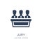 Jury icon. Trendy flat vector Jury icon on white background from