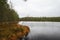 Jussi hiking trail - Black lake in autumn glow.