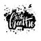 Just Breathe. Hand lettering. Inspirational typography.