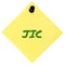 Just in case initialism JIC green marker written acronym text, isolated yellow post-it to-do list sticky note reminder