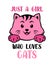 Just A Girl Who Loves Cats Shirt Design