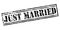 Just married black stamp