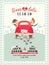 Just married car wedding invitation design