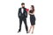 just married man and woman. valentines day. bearded man tuxedo and girl glasses. formal couple in love hold heart