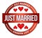 Just Married stamp print
