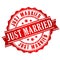 Just married vector stamp