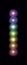 Just a single column of the Seven Spinning Major Chakras