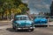 Just a street in La Habana, with old fashioned vintage cars named carros there.