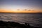 Just before sunrise over the Southern Ocean from Bird Rock Lookout, Torquay, Victoria, Australia