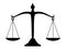 Justice balance vector.Libra icon logo.