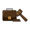 Justice gavel and briefcase symbols