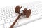 Justice Gavel and keyboard