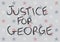 Justice for George with American stars background