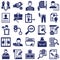 justice and Law Isolated Vector Icons set every single icon can easily modify or edit