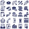 justice and Law Isolated Vector Icons set every single icon can easily modify or edit