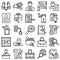 justice and Law Isolated Vector Icons set every single icon can easily modify or edit