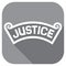 Justice logo flat icon vector illustration