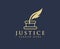 Justice logo, Law logo design vector, law firm