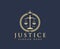 Justice logo, Law logo design vector, law firm