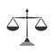 Justice scales glyph icon