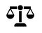 Justice scales icon sign symbol balance equipment