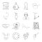 Justice, travel, transportation and other web icon in outline style.service, sport, police icons in set collection.