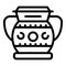 Justice vase greek icon outline vector. Roman palace