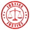 Justice vector stamp